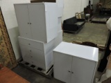 Lot of 3 Modern Storage Cabinets / All Bases: 28