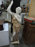 Tall Statue Lamp -- Needs Repair / 58