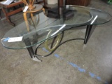 1980's Style Metal & Glass Coffee Table in Very Good Condition