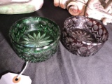 Pair of Beautiful Antique Cut-Glass Candy Dishes / Apprx 5