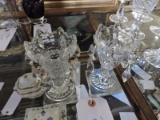 Pair of Ornate Antique Cut-Glass Candle Holders -- 5