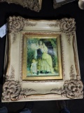 Antique Oil Painting of a Family - with Guilded Frame - by E. Hartman / Likely early 1900's