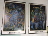 Pair of Large CHEMIAKIN Prints - Each is 61