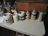 Lot of 6 Various Vintage Beer Steins and Beer Mugs -- See Photos