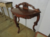 Half-Round Wooden Hallway / Foyer Table / 36