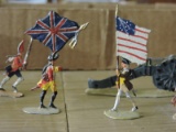 Antique LEAD TOY SOLDIERS - Colonial Americans & British - Very Large Collection