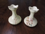 Pair of Small Ceramic Bud Vases / Apprx 3.5