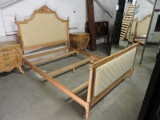 Formal Full-Size Bed Set - Headboard, Footboard, Sides & Middle Brace - Excellent Condition