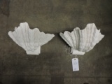 Pair of Faux Sea Shell Up-Light Fixture Covers / No Fixture, just covers