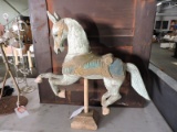 Vintage Carved Wooden Toy Horse Statue / 28