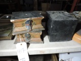 4 Various Bases for Art or Sculpture and 2 Vintage Wooden Mallets of some sort