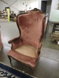 Victorian Highback Formal Chair - seat cushion missing / great restoration piece