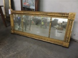 3-Part Antique Mirror / Gilded / missing a little trim / 60.5