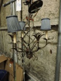 Ornate Antique Chandelier with Shades / 19