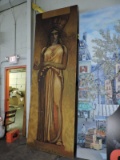 Giant 'Servant Girl' Oil Painting on Canvas -- 12 Feet Tall X 4 Feet Wide