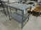 Industrial Steel 2-Level Utility Table / Adjustable Height / 36