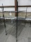 3 Shelf Rolling Wire Rack / Black / 36