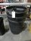 3 Plastic 32-Gallon Trash Cans