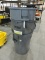 3 Large Gray Heavy-Duty Plastic/Rubber Commercial Trash Cans