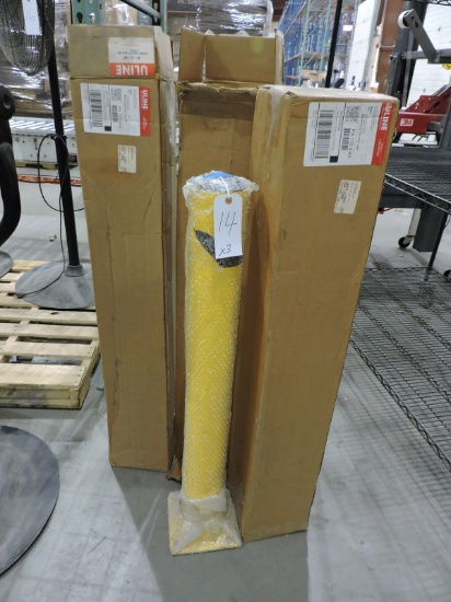 Lot of 3 SAFETY BOLLARDS (42" Tall) - Brand New, Never Installed - in Boxes