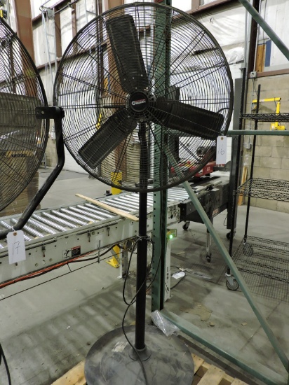 Commercial Grade Adjustable Height WAREHOUSE FAN / Free-Standing / 30" Wide