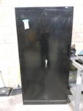 ULINE Black Steel 2-Door 5-Shelf Storage Cabinet / 36
