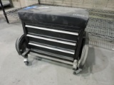 ULINE Rolling Utility Stool with 3 Tool Drawers / Seat Height 16