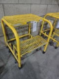 Industrial 2-Step Steel Step-Stool / Rolling with Pressure Brake - by ULINE