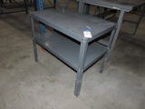 Industrial Steel 2-Level Utility Table / Adjustable Height / 36