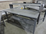 3-Level Steel Work Table / Adjustable Height / 72