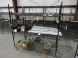 3 Shelf Rolling Wire Rack / Black / 36