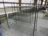 3 Shelf Rolling Wire Rack / Black / 36