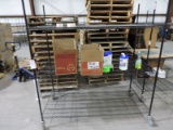 3 Shelf Rolling Wire Rack / Black / 36