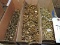 Small multi boxed assortment of BRASS screws -  3 boxes total