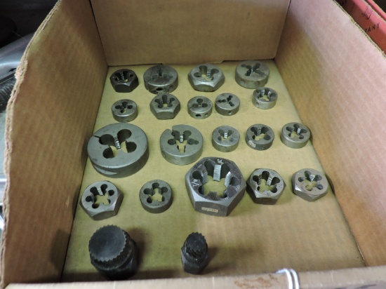 Variety of Dies for Pipe Threading / New & Used - 19 Pieces