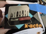 X-ACTO #77 Carving Set & #62 Double Knife Set / Both New in Box - Vintage