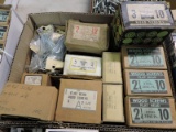 Variety of Assorted Brass, Steel & Zinc Wood Screws -- Apprx 8 Boxes