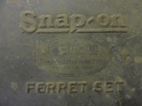 Antique SNAP-ON Brand Ferret Set (Metal Case) - Some Parts May Be Missing