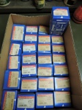 About 25 small boxes of assorted steel zinc machine screws