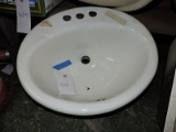 Vintage NEW Old Stock DROP-IN OVAL BATHROOM SINK -- 18