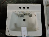 New Old Stock WALL-MOUNT BATHROOM SINK -- 18.5