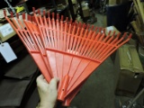 Set of 3 Care Free Rust proof Large red plastic lawn rakes