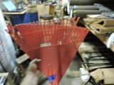 Set of 3 Care Free Rust proof Large red plastic lawn rakes