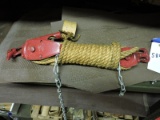 Vintage Steel Small Block & Tackle / Hoist (red) – New old stock