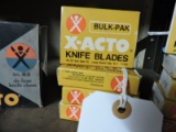 X-ACTO Brand KNIFE BLADES / Bulk-Pak - Many Dozen in Each Box / 4 Boxes