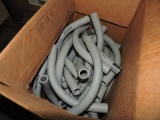 Large box of Cantex Brand ½ in. 90 Degree standard bend underground PVC