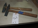 Pair of masons brick cutting hammers  Leetonia Brand