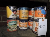 Assortment of paints, varnishes, stains, etc.