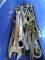 Large assortment of hand tools - wrenches, ratchets, etc -see photo