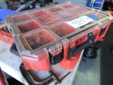 Milwaukee 12 place portable parts bin filled w/ 1/2